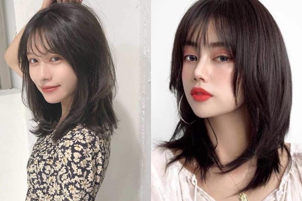 Tóc ngang vai cắt layer cho nữ đẹp