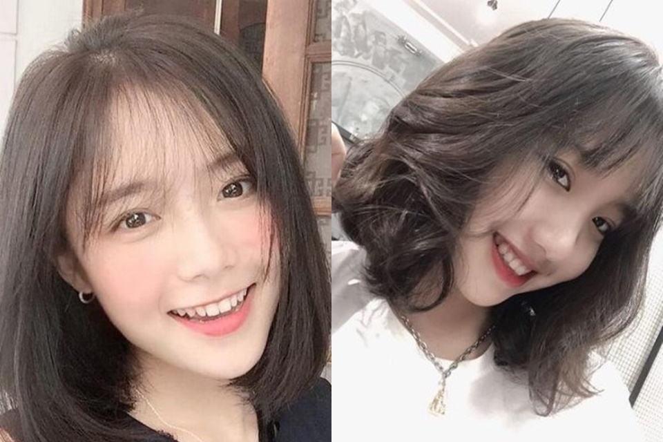 Tóc ngang vai cho người mặt dài