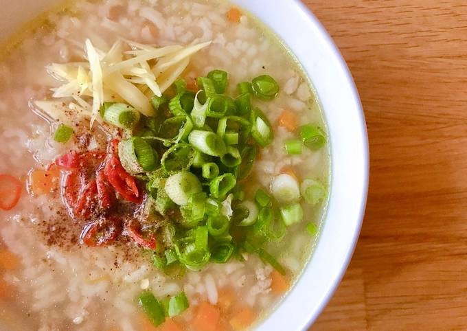 cách nấu cháo thịt bằm 7