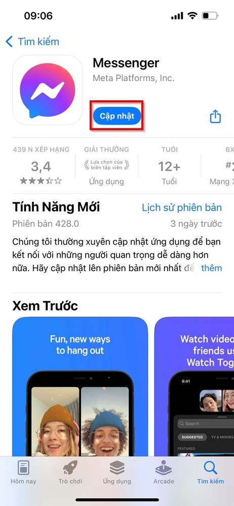 Cách cập nhật suy nghĩ của bạn trong Messenger 1