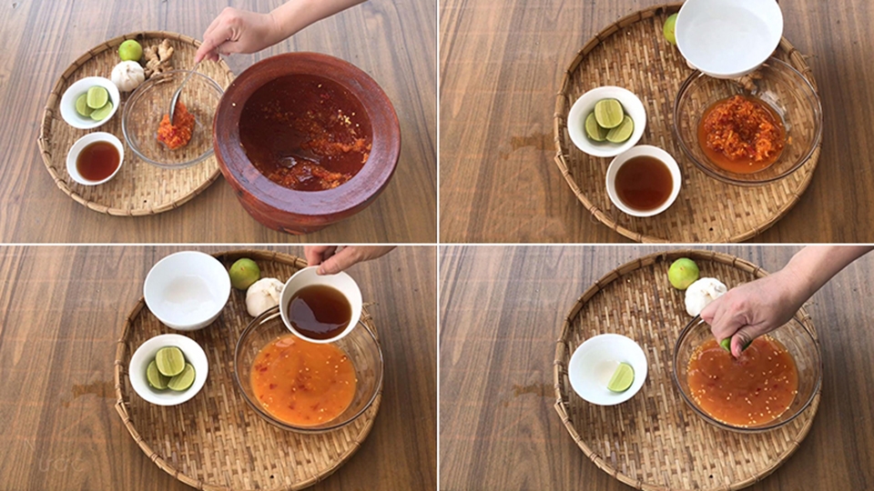 Cách làm nước chấm ốc mắm gừng