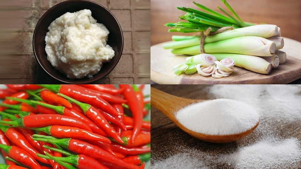 Nguyên liệu làm nước chấm ốc cơm mẻ