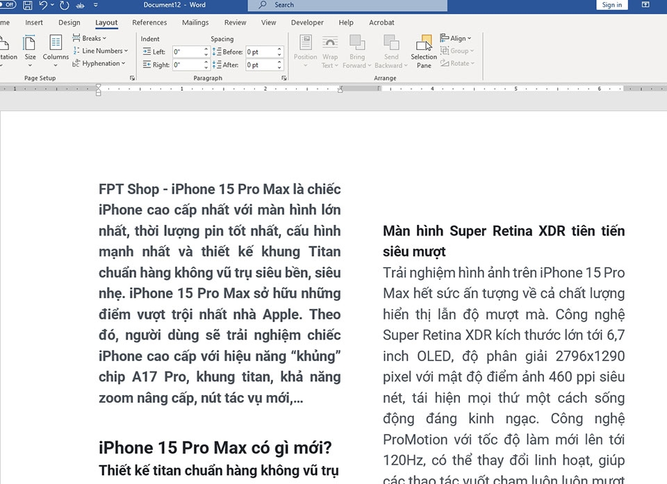 Cách chia giấy A4 thành 2 phần trong Word - Ảnh 05