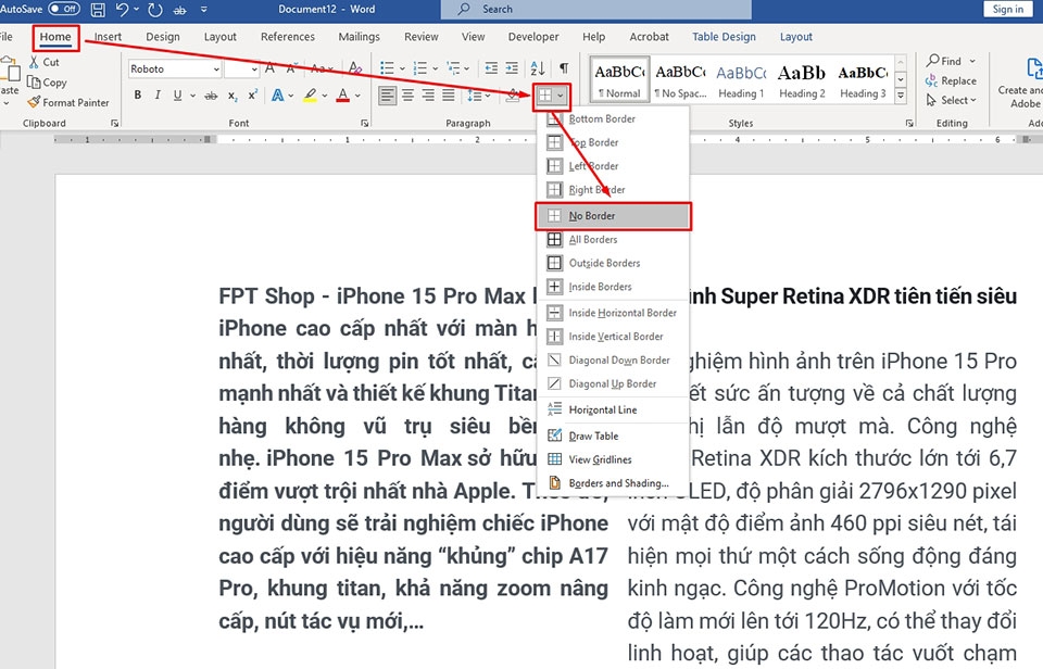 Cách chia giấy A4 thành 2 phần trong Word - Ảnh 09