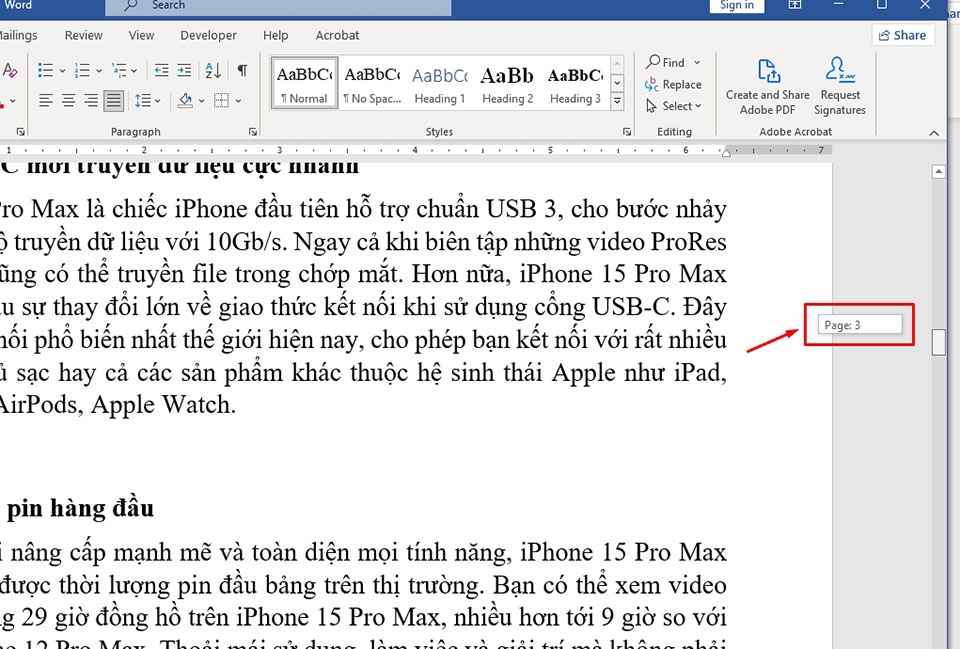 Cách chuyển trang trong Word - Ảnh 05