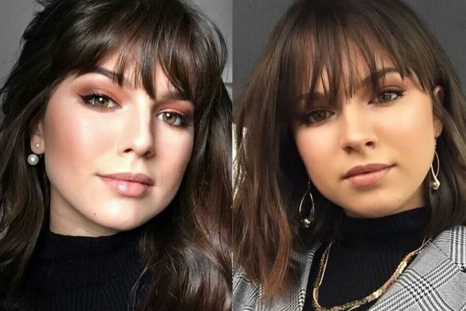 Tóc tự nhiên kết hợp cùng mái thưa