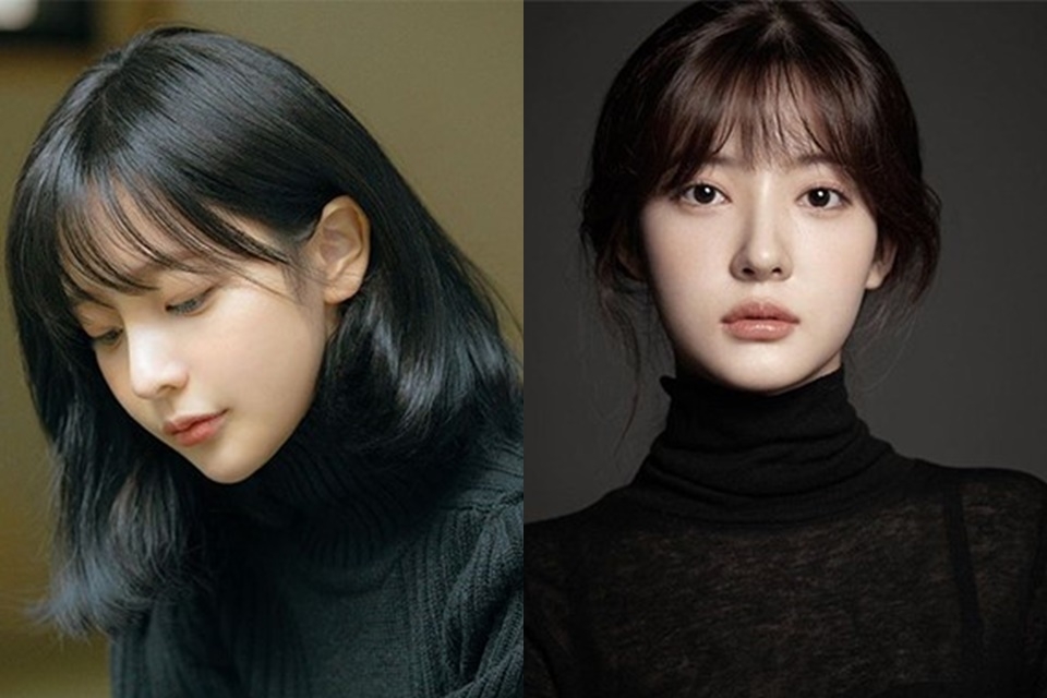 Tóc mái thưa giữa cho nàng