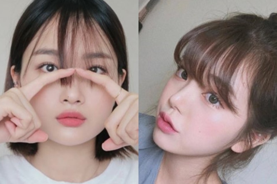 Cắt tóc mái thưa Hàn Quốc kiểu phồng