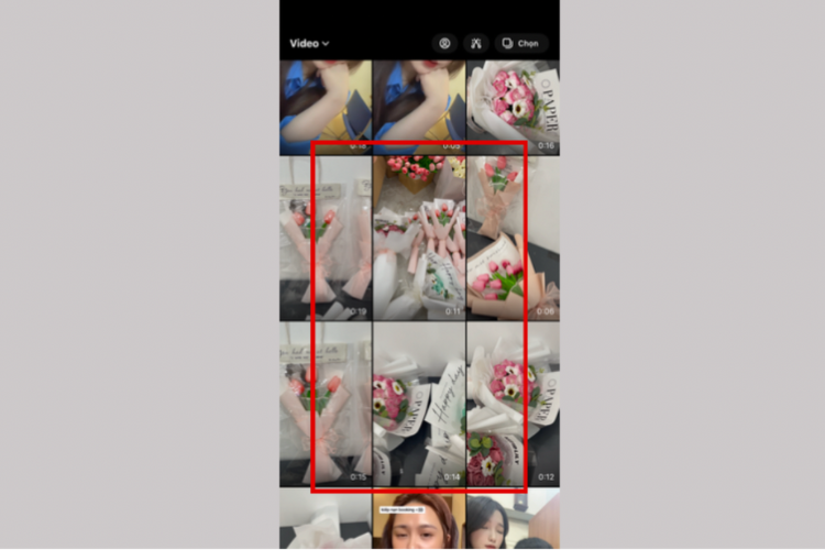 Chọn video bạn muốn chèn chữ