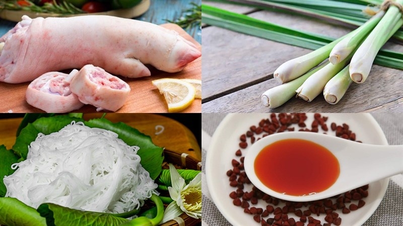 Nguyên liệu cần thiết khi nấu bún giò heo