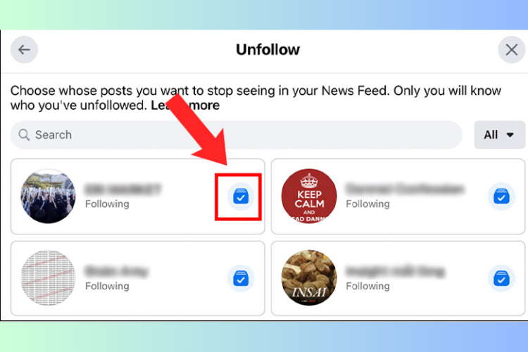 Cách bỏ follow trên Facebook từ phần Cài đặt