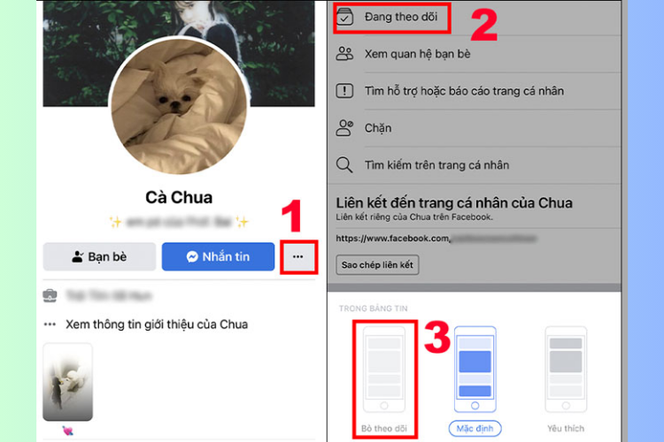 Cách bỏ theo dõi trên facebook