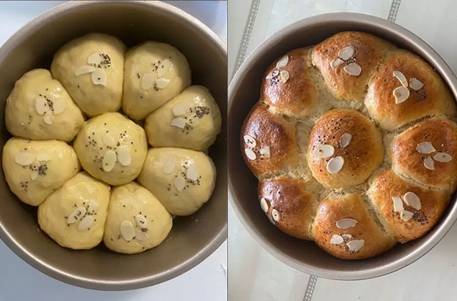 nướng bánh bằng nồi cơm điện