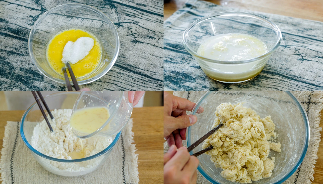 nhào bánh theo công thức