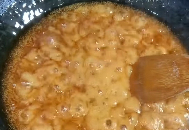 Hỗn hợp nước đường thu được