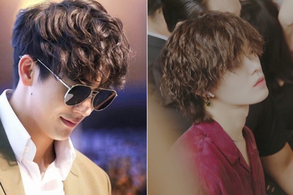 Tóc xoăn nam để dài lãng tử