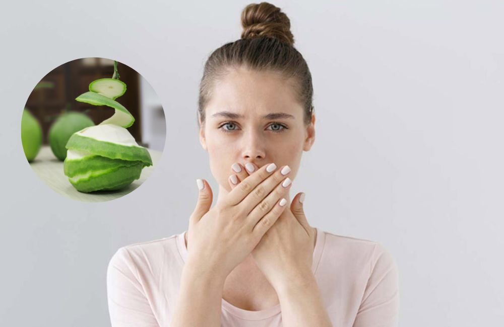 Vỏ quả bưởi trị hôi miệng