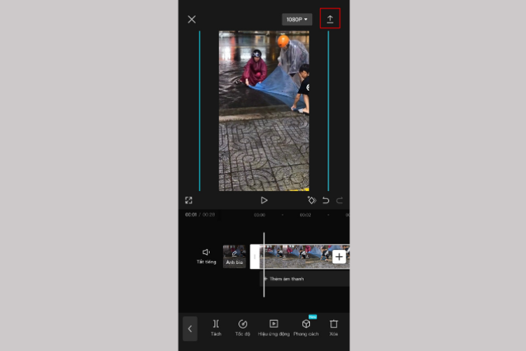 Tiến hành chỉnh sửa video