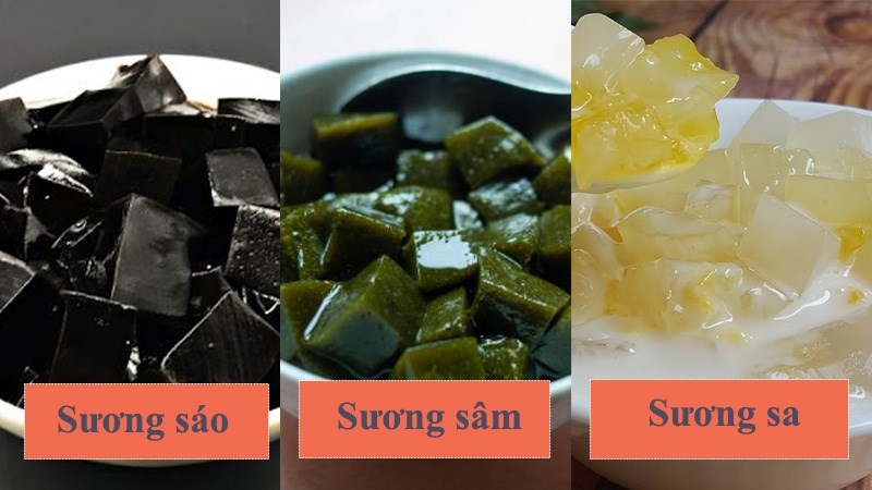 màu sắc sương sáo, sương sâm, sương sa