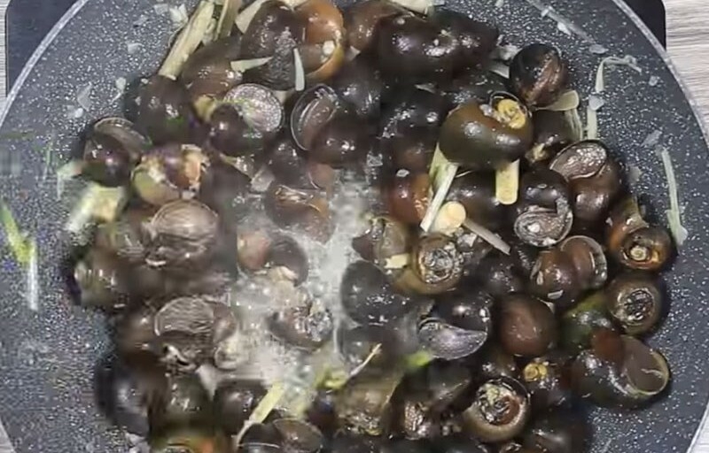 Xào cùng với ốc