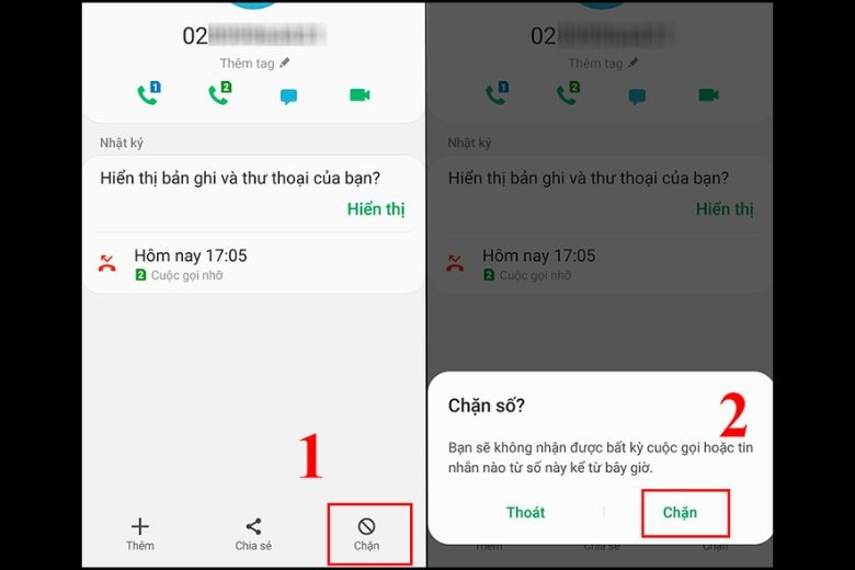 chặn cuộc gọi rác