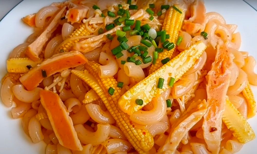 nui xào chay thơm ngon
