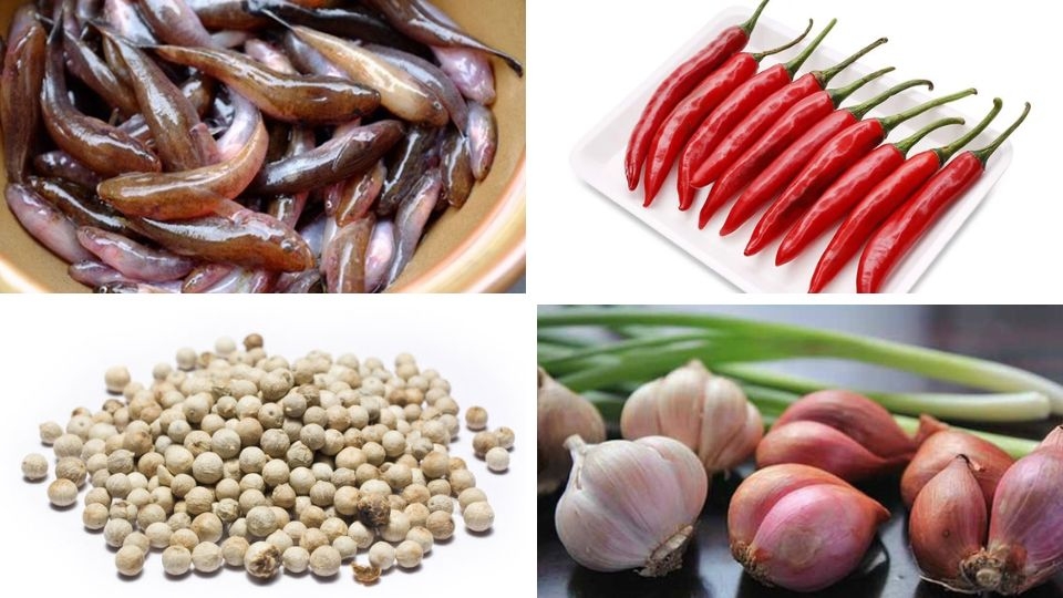 Nguyên liệu nấu cá bống kho tiêu cơ bản