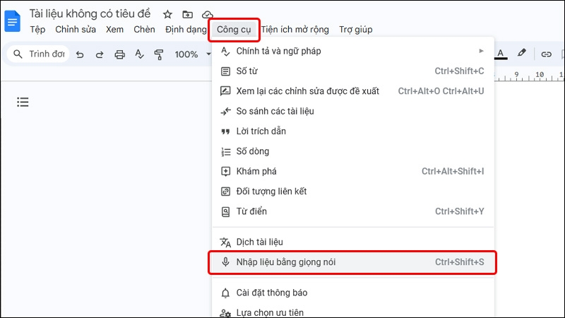 chuyển giọng nói thành văn bản trong google docs- hình 2