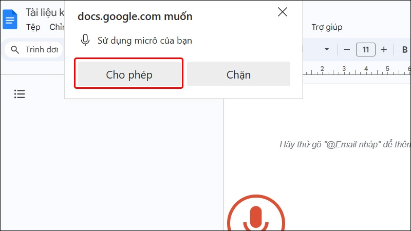 chuyển giọng nói thành văn bản trong google docs- hình 5