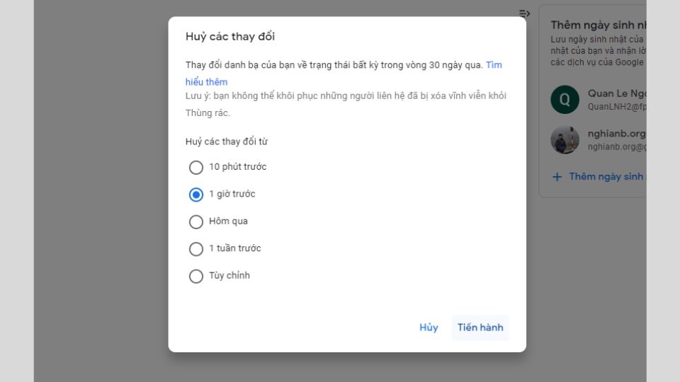 Hướng dẫn đồng bộ, khôi phục danh bạ gmail đã bị xóa đơn giản 15