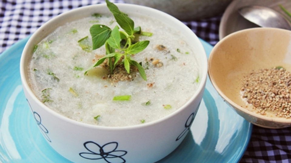 Thành quả cháo vịt đậu xanh