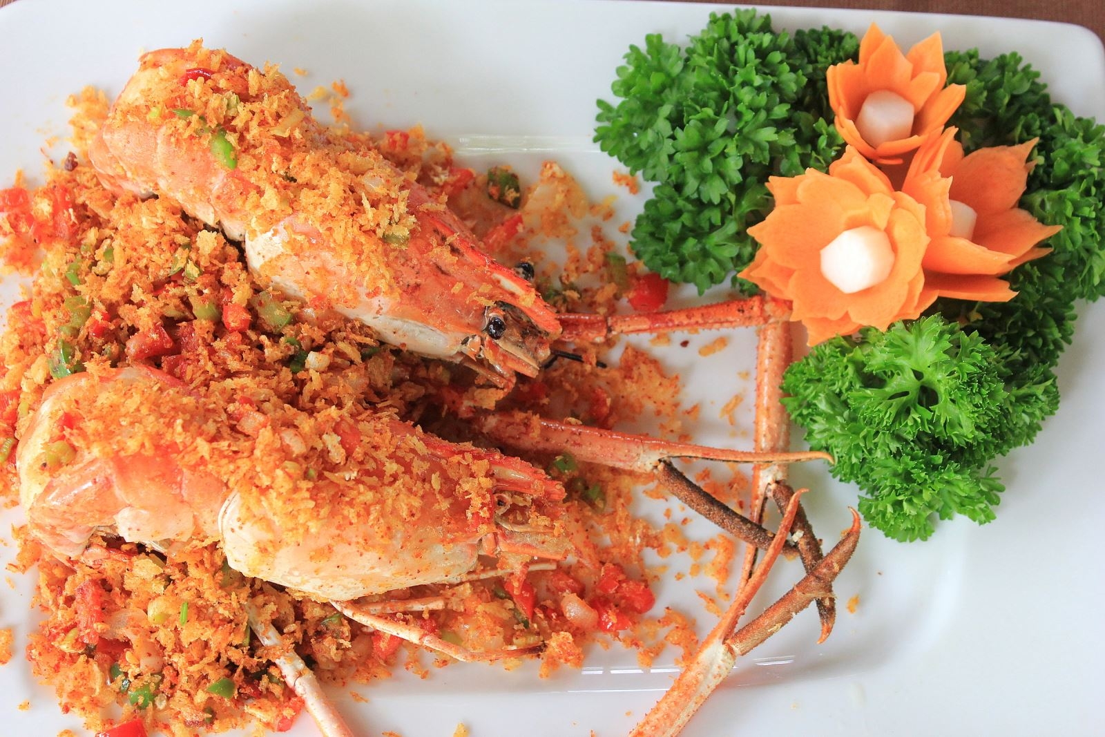 tôm rang muối ớt tiêu