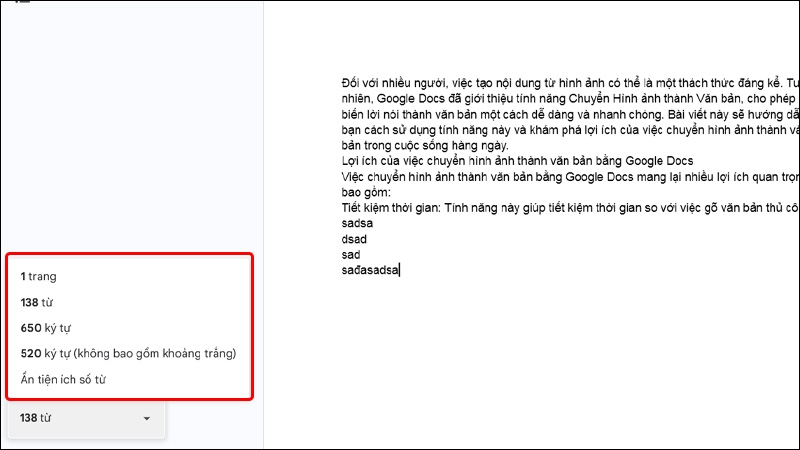 Đếm số từ trên Google Docs - hình 8