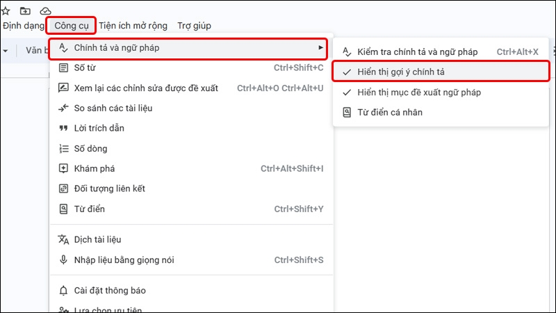 Kiểm tra chính tả bằng Google Docs - hình 1
