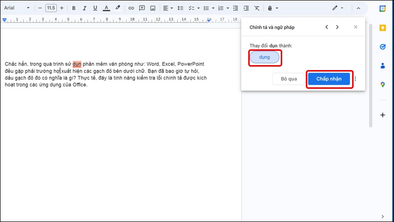 Kiểm tra chính tả bằng Google Docs - hình 4