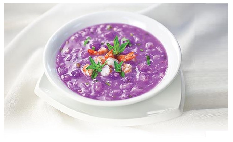 Canh khoai mỡ nấu tôm thành phẩm