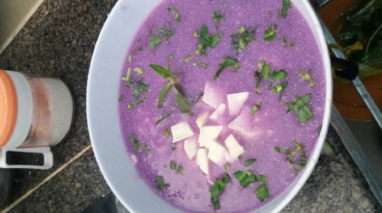 Canh khoai mỡ chay đậu hũ