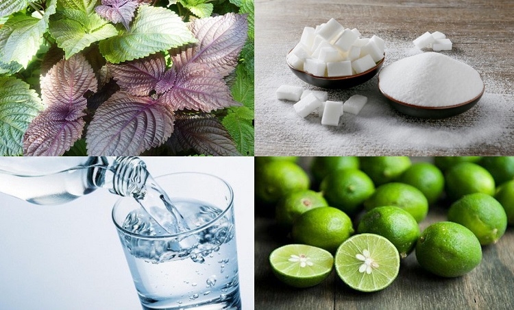 Nguyên liệu nấu nước lá tía tô