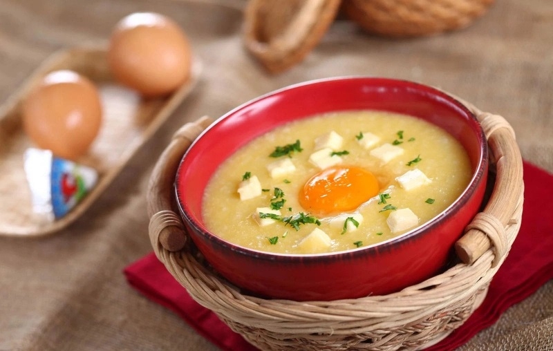 cháo trứng gà 6