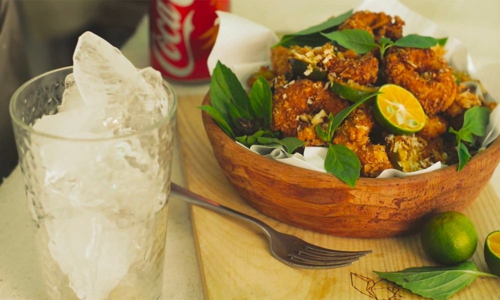 mực xà chiên muối tắc