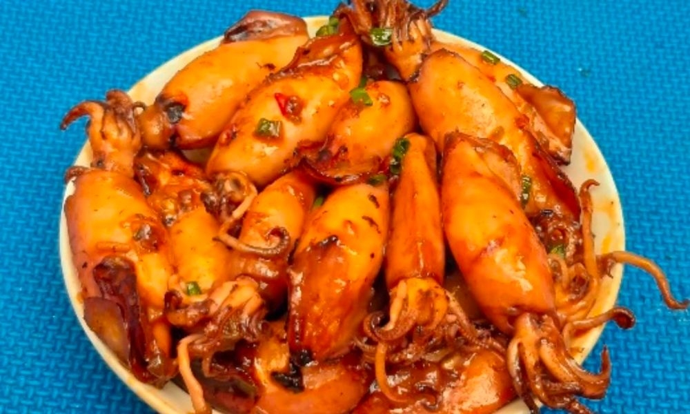 mực xà chiên nước mắm