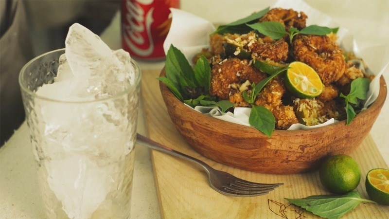 Mực chiên muối tắc