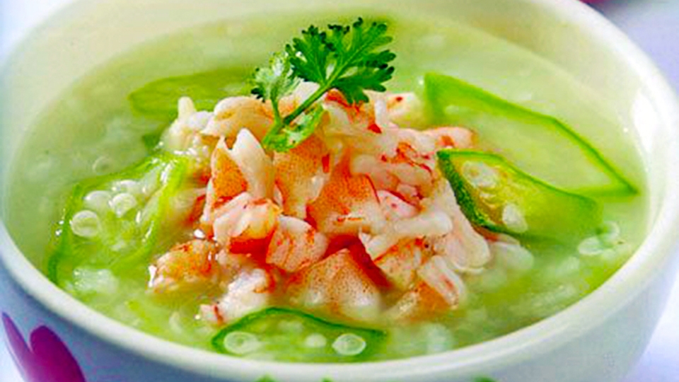 Thành quả canh bầu nấu tôm tươi