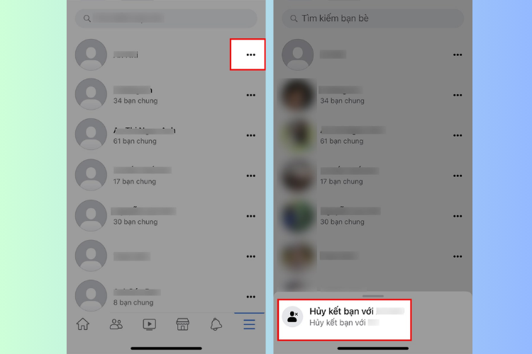 cách xóa bạn bè trên Facebook (6)