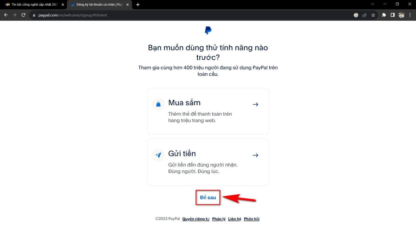 Tạo tài khoản paypal ở Việt Nam 14