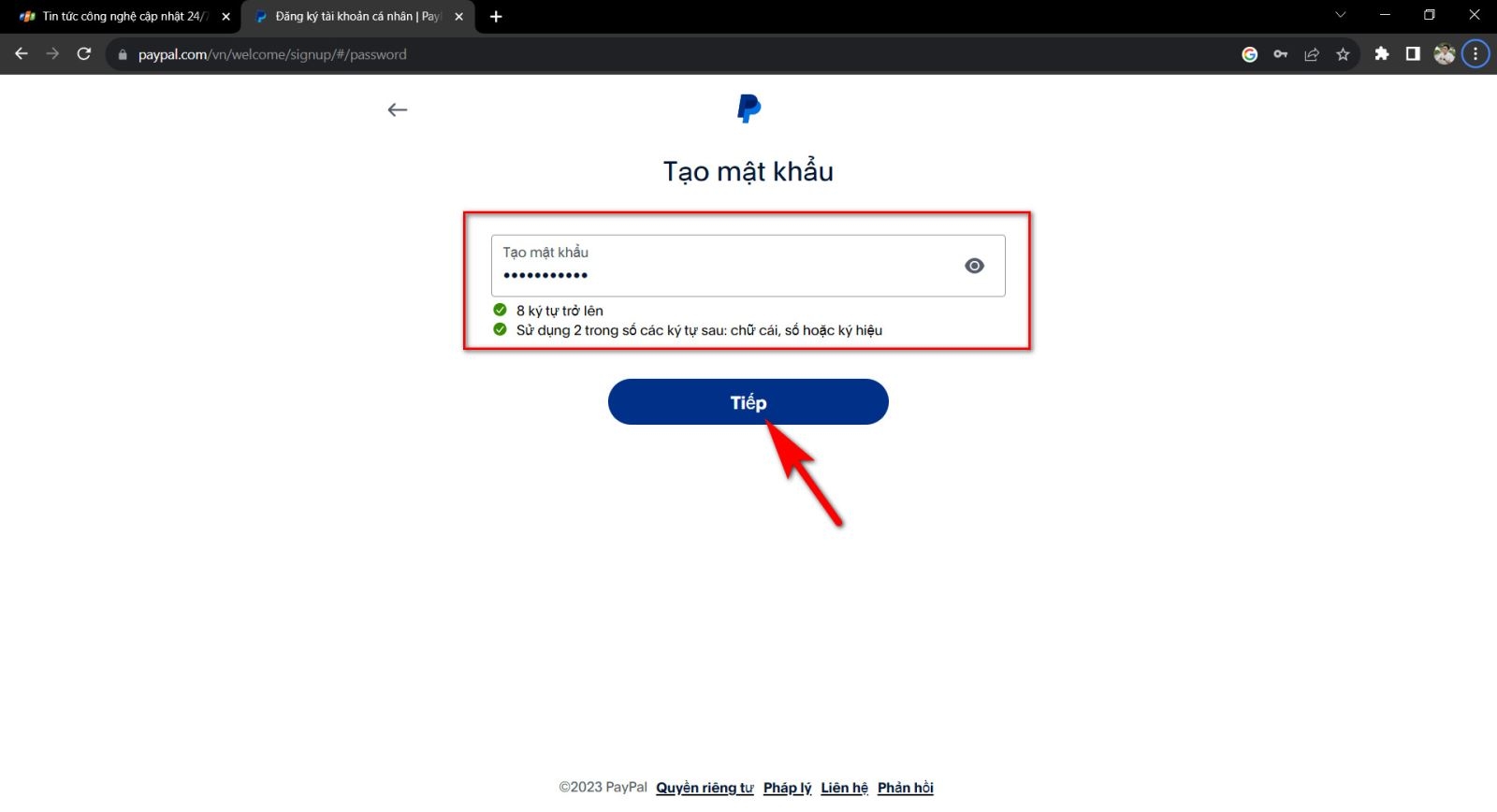 Tạo tài khoản Paypal ở Việt Nam 10