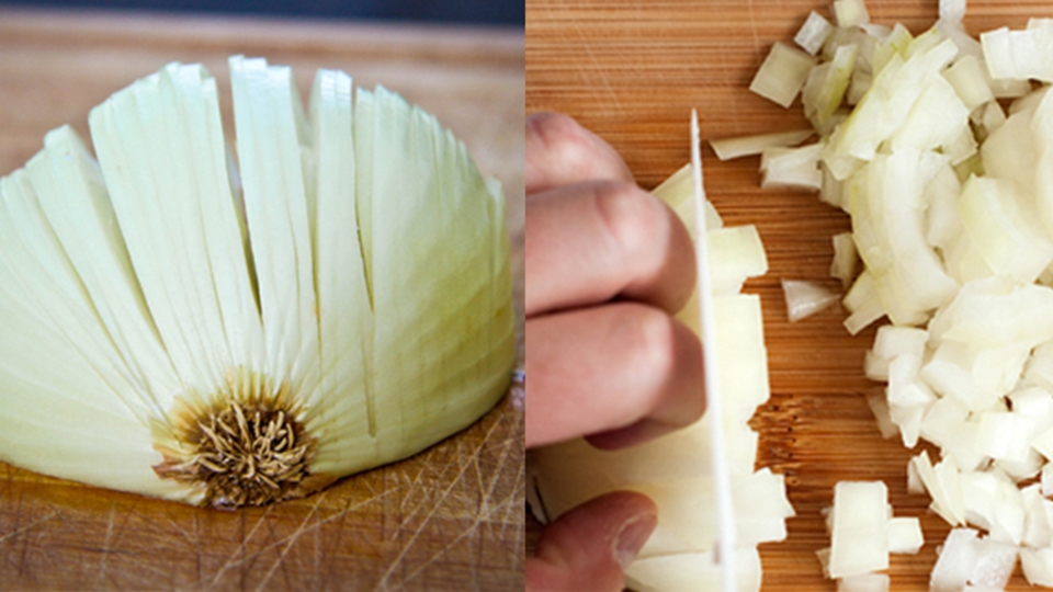 Cắt hành tây