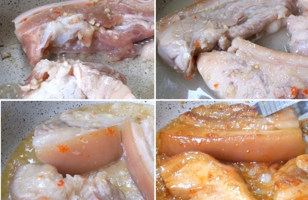 Thịt ba chỉ chiên vàng, thấm vị đậm đà