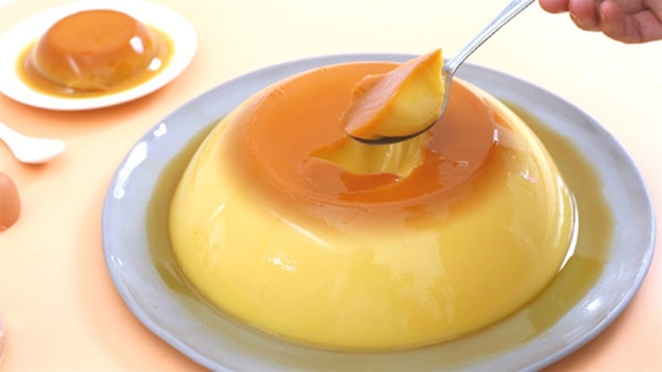 Thành quả pudding trứng