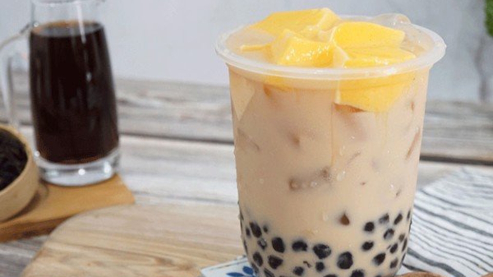 Topping pudding trứng trong trà sữa